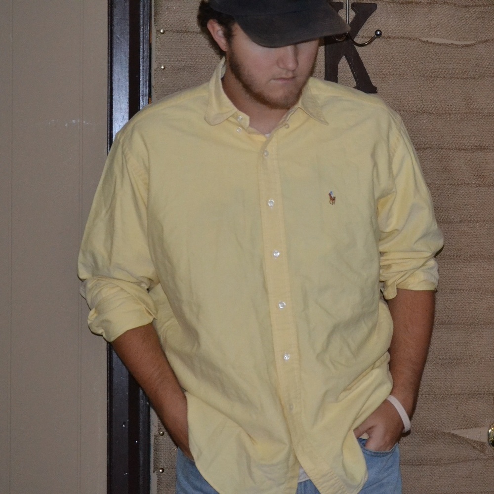 Vintage Ralph Lauren Button Down Yellow Size Large